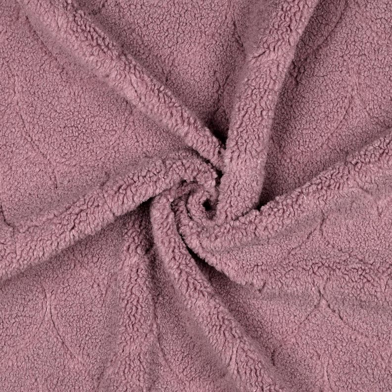 ecopelliccia fantasie a cuori | Poppy Fabrics – rosa antico scuro, image number 3