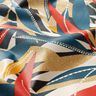 cotone rivestito Foglie delicate – rosso carminio/petrolio,  thumbnail number 3
