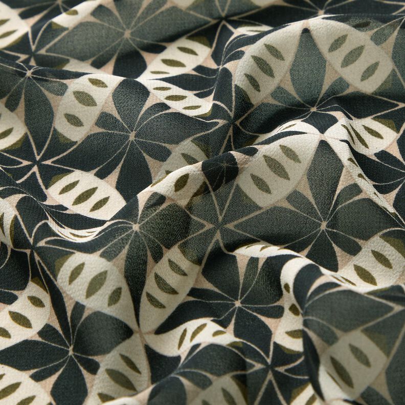 Cerchi e diamanti in chiffon – nero/bianco lana,  image number 2