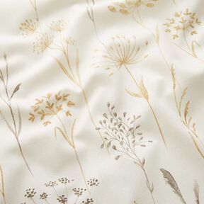 tessuto arredo mezzo panama Fiori secchi – beige chiaro, 
