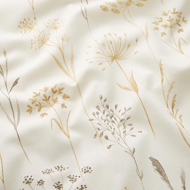 tessuto arredo mezzo panama Fiori secchi – beige chiaro,  image number 2