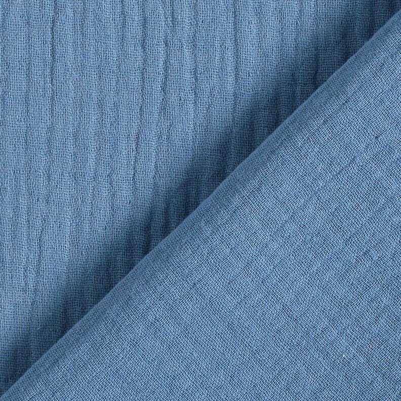 mussolina / tessuto doppio increspato – colore blu jeans,  image number 4