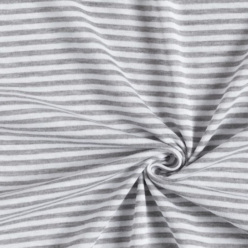 Jersey double face a righe in tinta unita – bianco/grigio,  image number 4