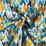 tessuto in cotone cretonne Stampa etnica – blu brillante/senape,  thumbnail number 3