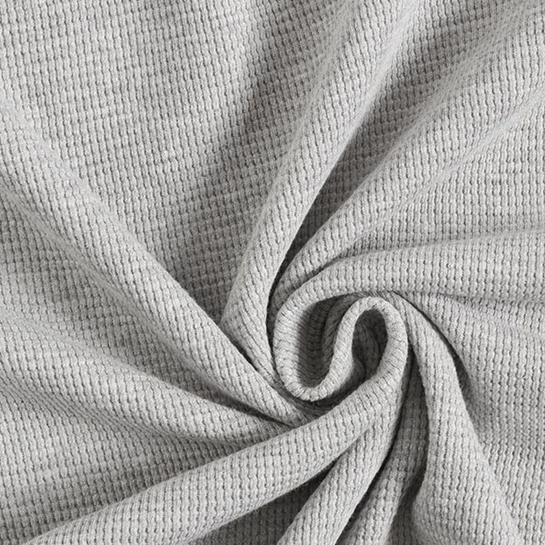 jersey di cotone, nido d’ape mini, tinta unita – grigio chiaro,  image number 1