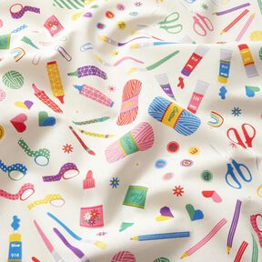 tessuto arredo mezzo panama Attrezzature per l'hobbistica – grigio nebbia/verde, 