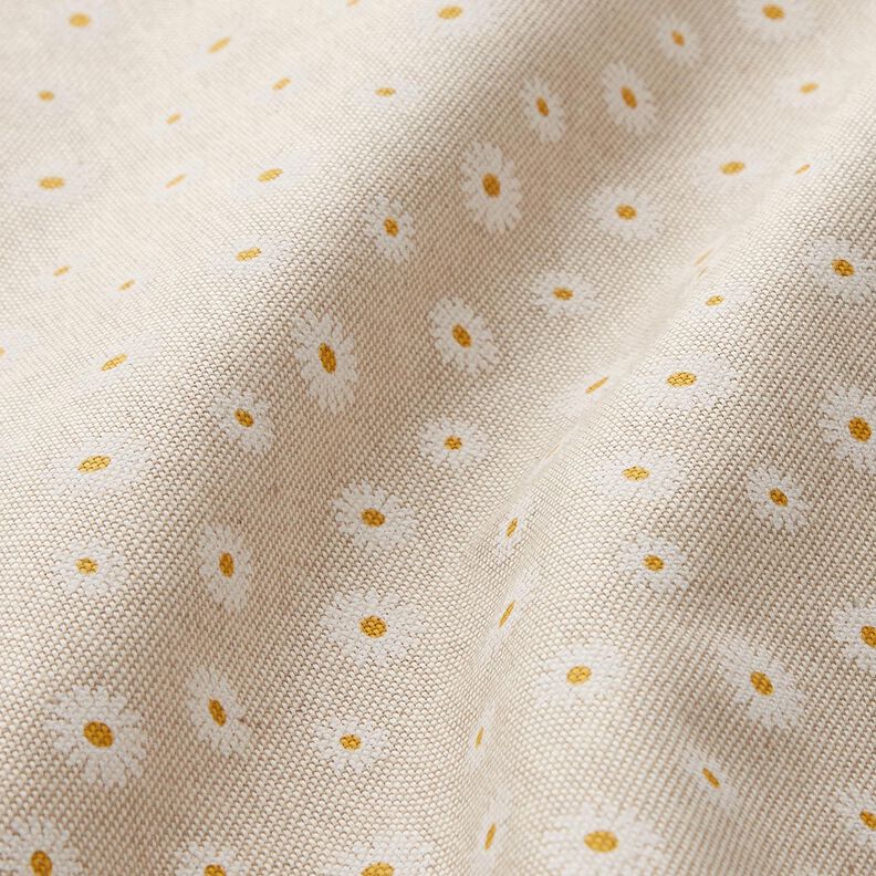tessuto arredo mezzo panama Piccoli fiori – naturale/bianco,  image number 2