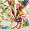 tessuto arredo mezzo panama Fiori di campo – naturale/lampone,  thumbnail number 3