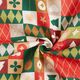 tessuto arredo mezzo panama Collage festivo – beige chiaro/verde abete,  thumbnail number 3