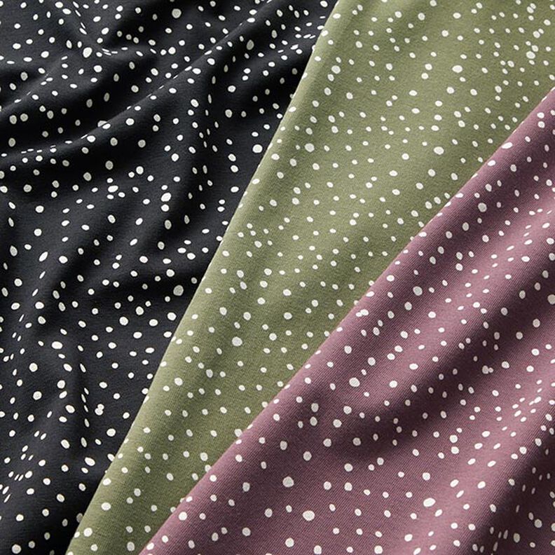 jersey di cotone, pois irregolari – nero,  image number 5
