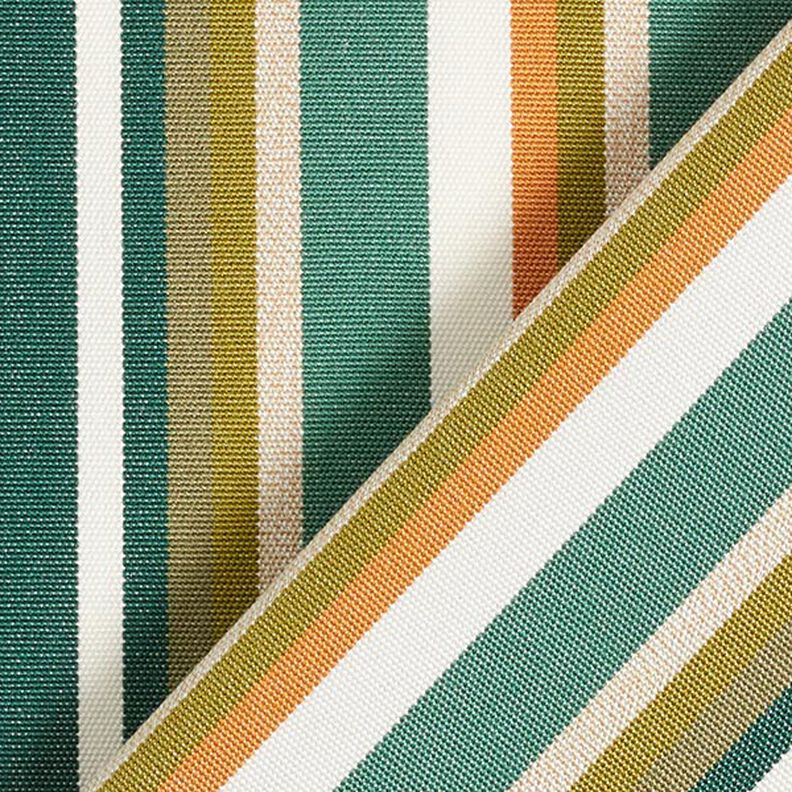 tessuto per tende da sole righe assortite – verde abete/bianco lana,  image number 5