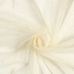tulle glitter Royal – bianco lana/oro, 