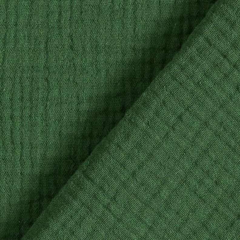 GOTS mussolina / tessuto doppio increspato | Tula – verde scuro,  image number 4