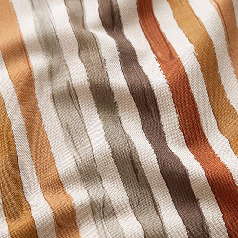 tessuto arredo mezzo panama righe dipinte – naturale/marrone,  image number 2