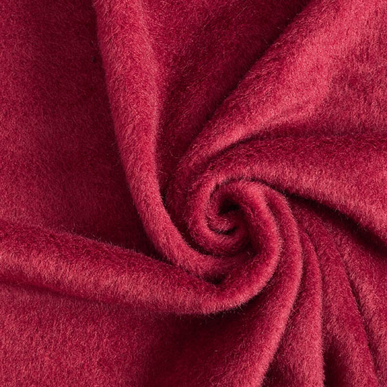 Tessuto per cappotto in maglia soffice tinta unita – rosso scuro,  image number 1