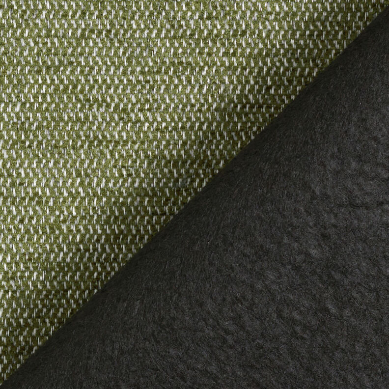 tessuto da tappezzeria ciniglia mélange – verde oliva scuro/grigio argento,  image number 3