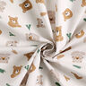 popeline di cotone Orso e castoro nella foresta – avorio,  thumbnail number 4