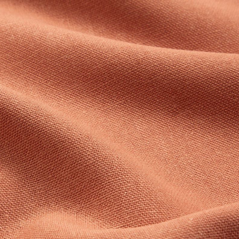 Tessuto in puro lino pesante tinta unita – rame,  image number 2