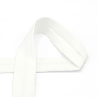Nastro in sbieco jersey di cotone [20 mm] – bianco lana, 