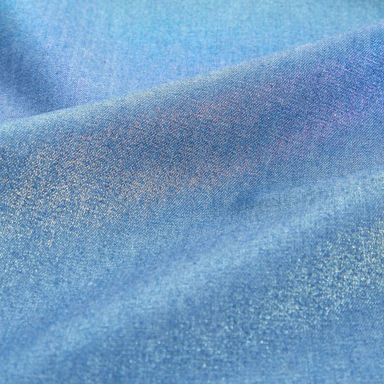 chambray Arcobaleno brillante stampa laminata | Poppy Fabrics – colore blu jeans/mix di colori,  image number 5