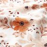 GOTS French terry, felpa estiva Fiori delicati – bianco/arancio pesca,  thumbnail number 2