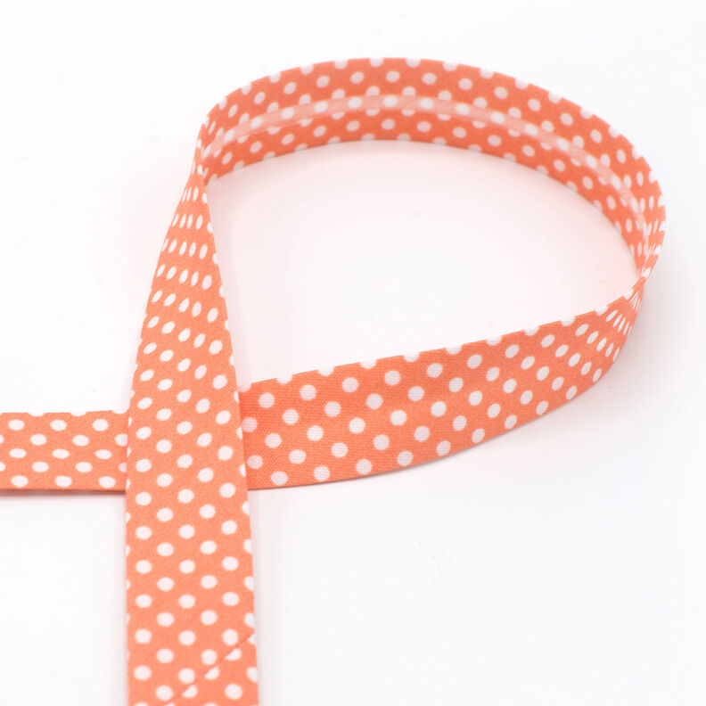 Nastro in sbieco pois [18 mm] – arancio chiaro,  image number 1