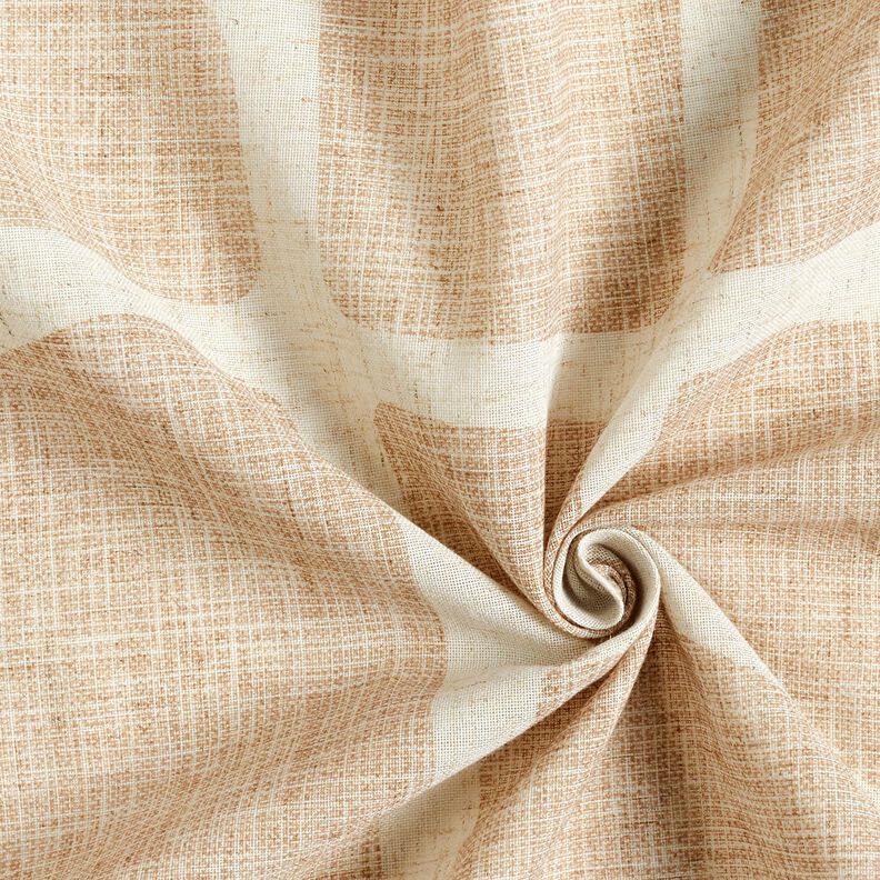 tessuto per tende a vetro misto lino Forme – marrone castagna/naturale, image number 3