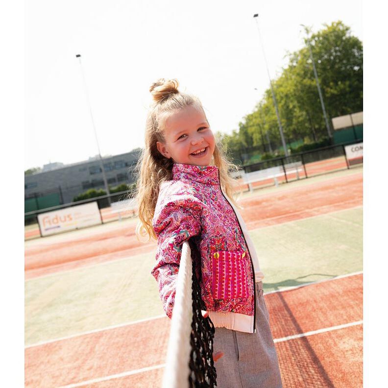 tessuto trapuntato double face losanghe | Poppy Fabrics – rosa fucsia acceso/verde abete,  image number 7