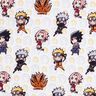 popeline di cotone Chibi Naruto Tessuto oggetto di licenza – bianco,  thumbnail number 1