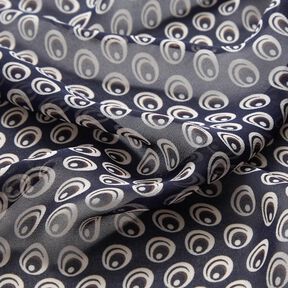 Occhio di pavone in chiffon – blu marino/blu marino | Resto 80cm, 