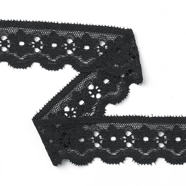 pizzo elastico [27 mm] - nero,  image number 1