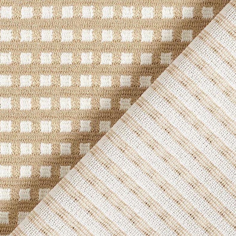Tasche in misto viscosa jersey jacquard – beige/bianco,  image number 4