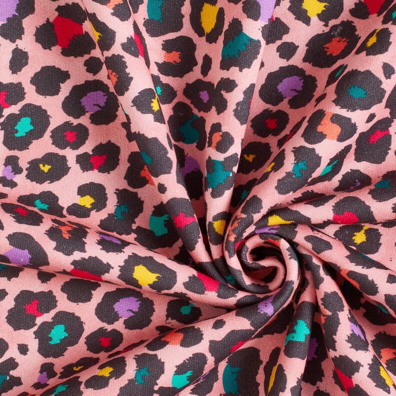 felpa garzata Motivo leopardato colorato – rosa, image number 3