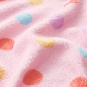 Morbido pile Pois colorati – rosa chiaro, 