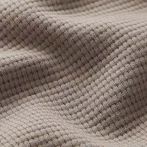 jersey di cotone, nido d’ape mini, tinta unita – talpa, 