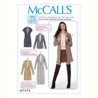 giacca, McCalls 7476 | 32 - 40, 
