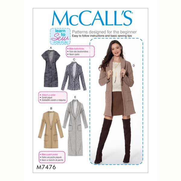 giacca, McCalls 7476 | 32 - 40, image number 1