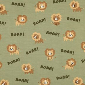 jersey di cotone leone | Poppy Fabrics – pistacchio/marrone capriolo, 