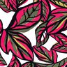 jersey di viscosa grandi foglie – rosa fucsia acceso/blu notte,  thumbnail number 1