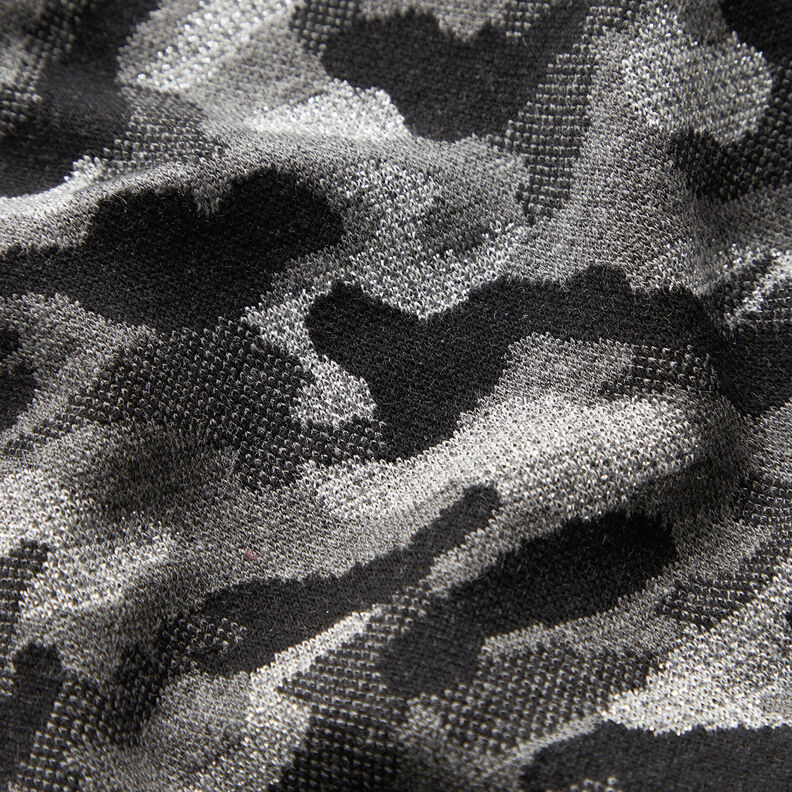 Maglia jacquard mimetica metallizzata – nero/argento effetto metallizzato,  image number 2