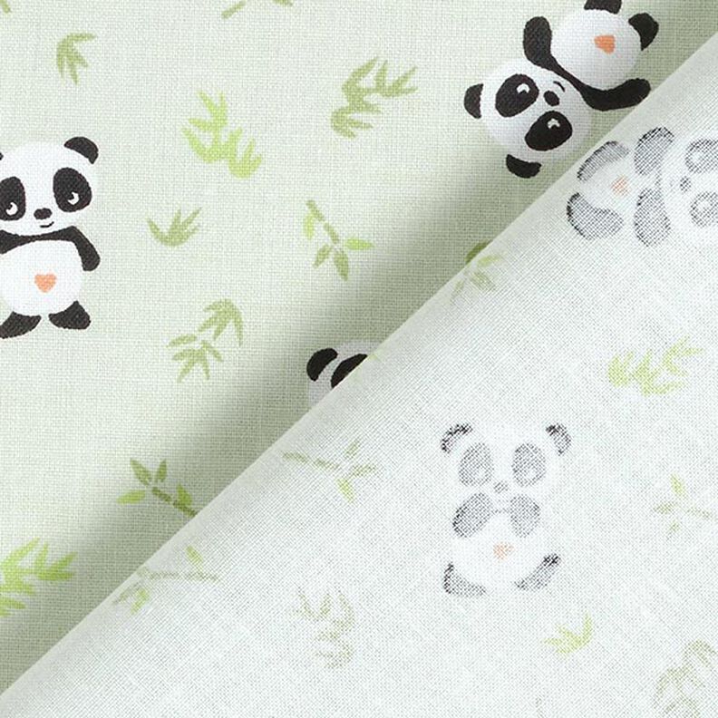 tessuto in cotone cretonne panda coccolone – verde,  image number 4