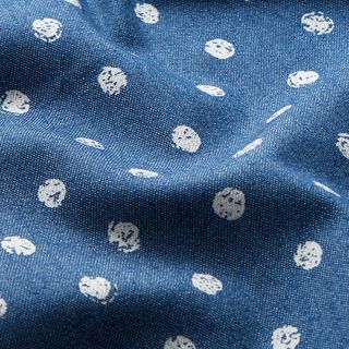 Puntini in Denim elasticizzato – colore blu jeans, 