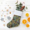 tessuto in cotone popeline Mix di stelle – pino scuro/oro,  thumbnail number 5