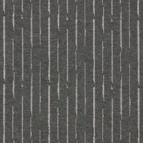 maglia jacquard Righe interrotte – granito/bianco lana, 
