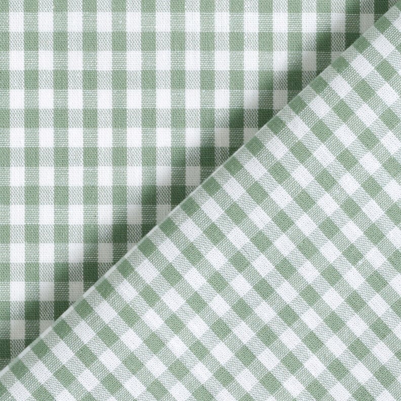 tessuto in cotone Quadro vichy 0,5 cm – verde salvia/bianco,  image number 4
