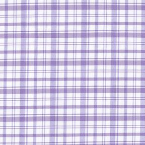 Cotone elasticizzato a quadri – bianco/lavanda, 