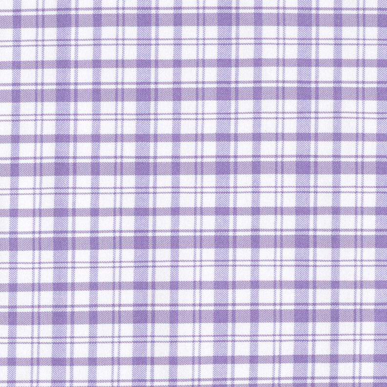 Cotone elasticizzato a quadri – bianco/lavanda,  image number 1