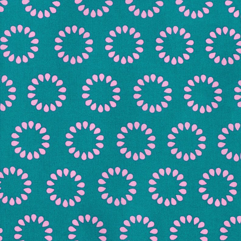 cotone rivestito Cerchi variopinti – petrolio/violetto pastello,  image number 1