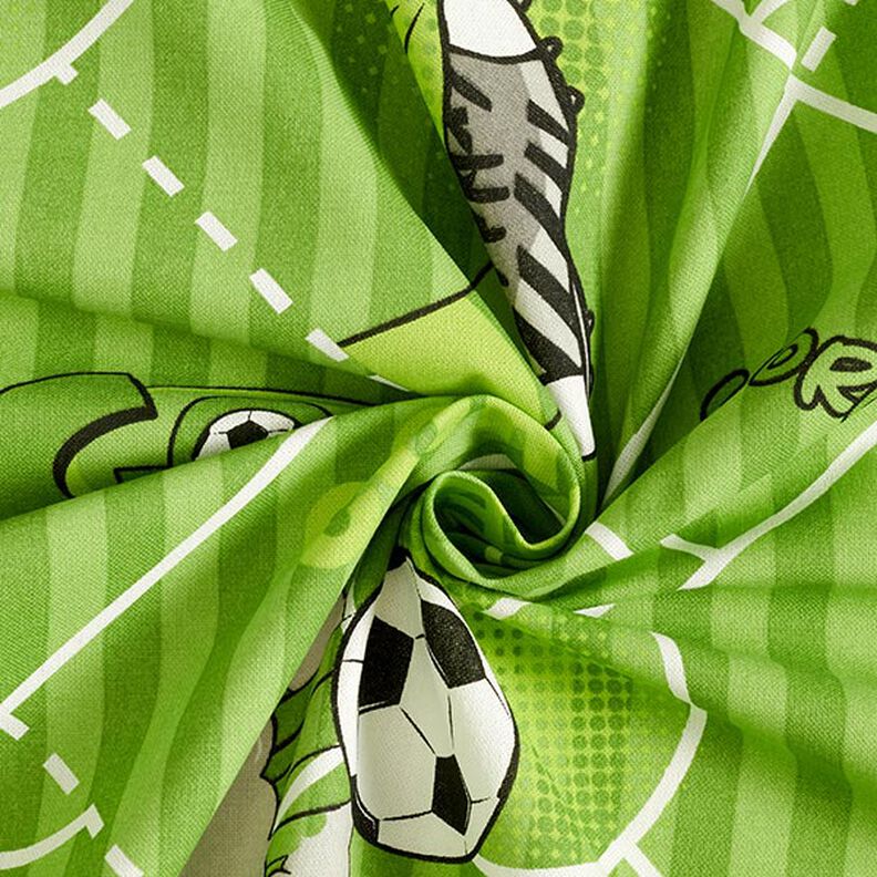tessuto arredo mezzo panama partita di calcio – verde, image number 4