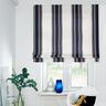 tessuto arredo panama Rigato – nero-azzurro/grigio nebbia,  thumbnail number 6